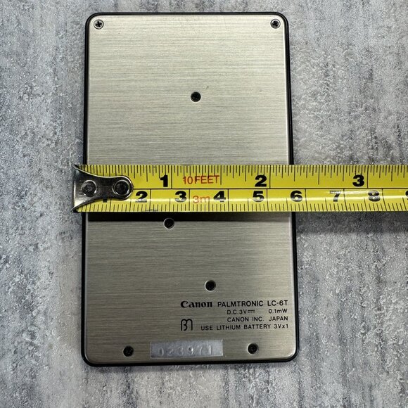 CANON Palmtronic LC-6T Pocket Calculator Quartz LCD Japan RARE Working - Picture 9 of 13